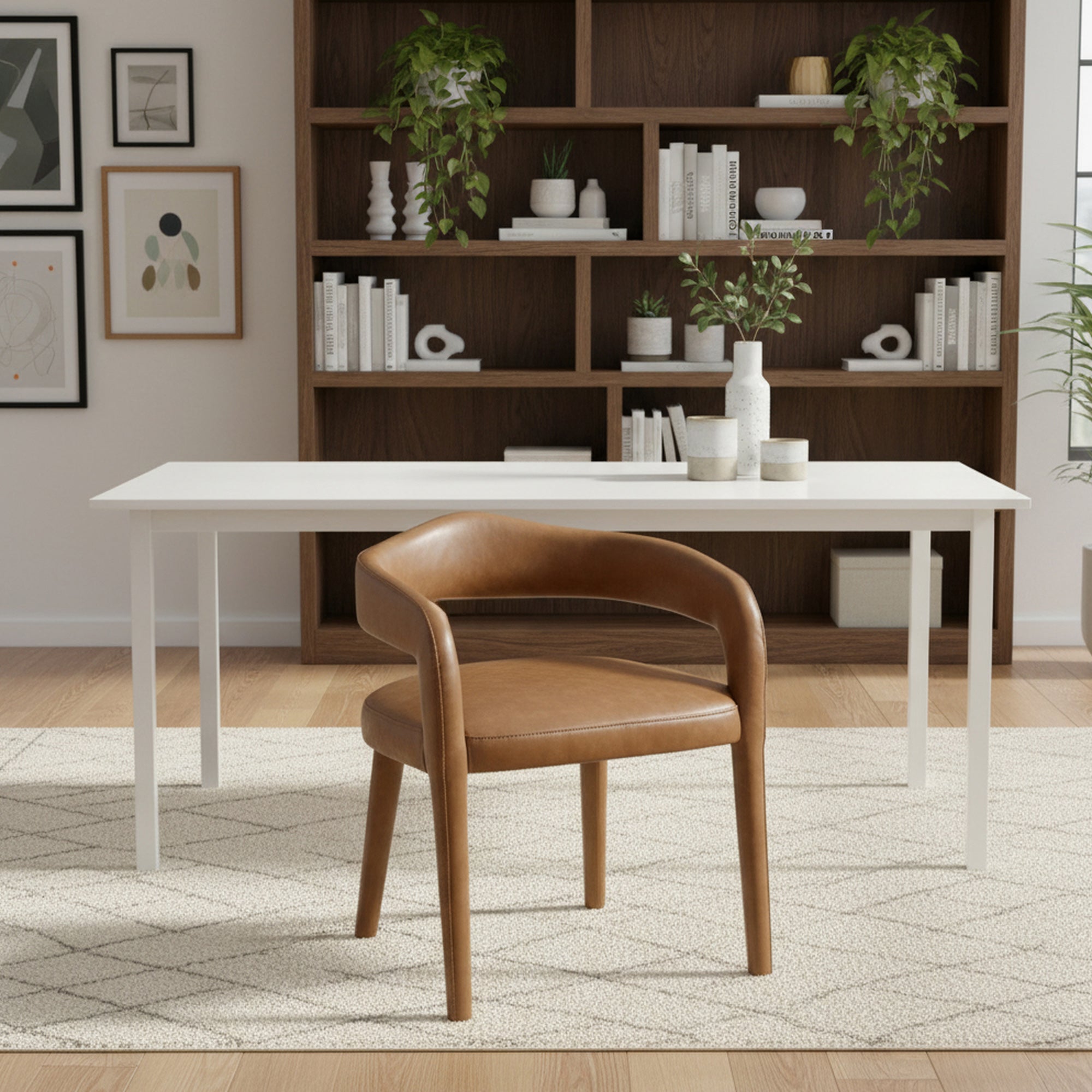 CADEN-DINING CHAIR-SADDLE 2 Pcs