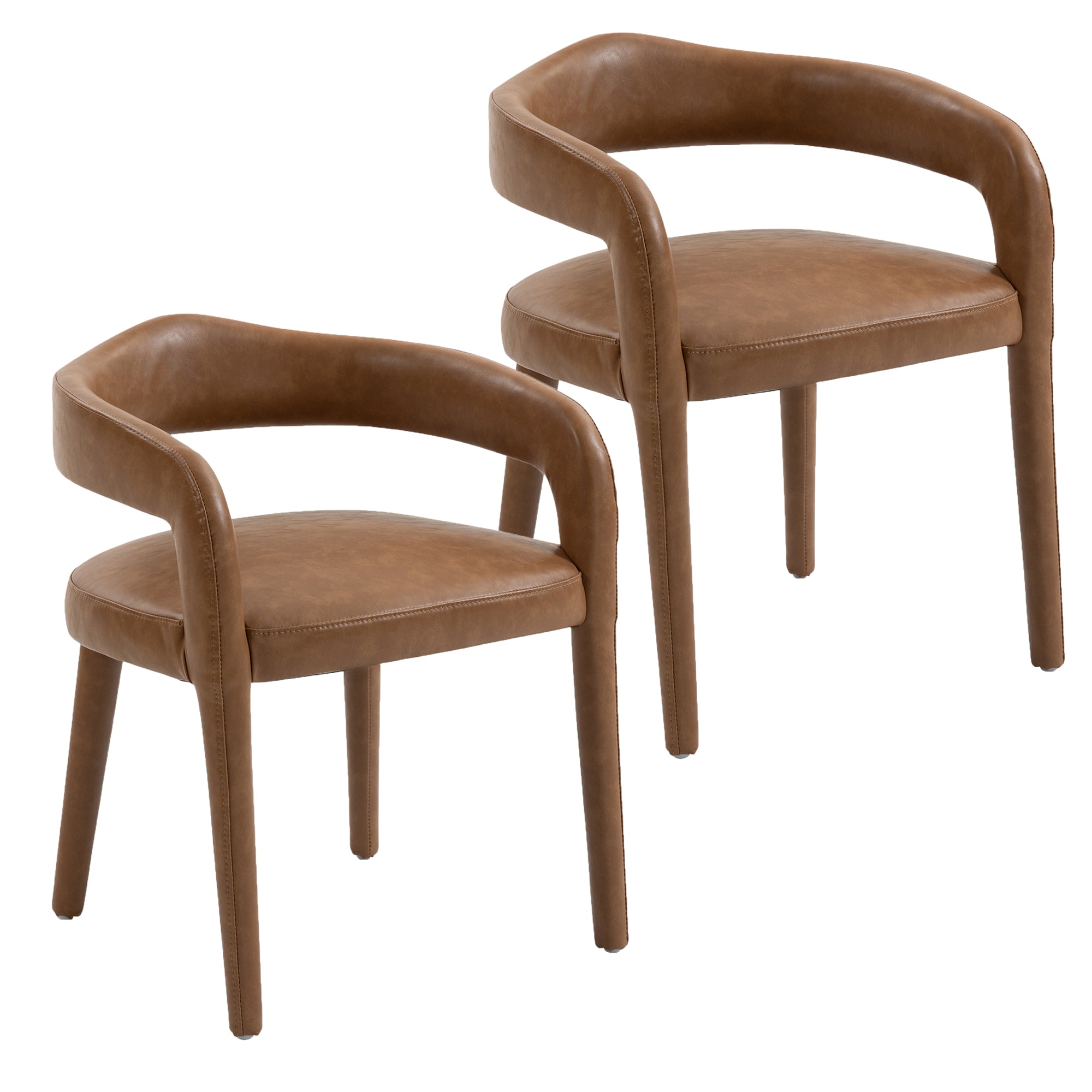 CADEN-DINING CHAIR-SADDLE 2 Pcs