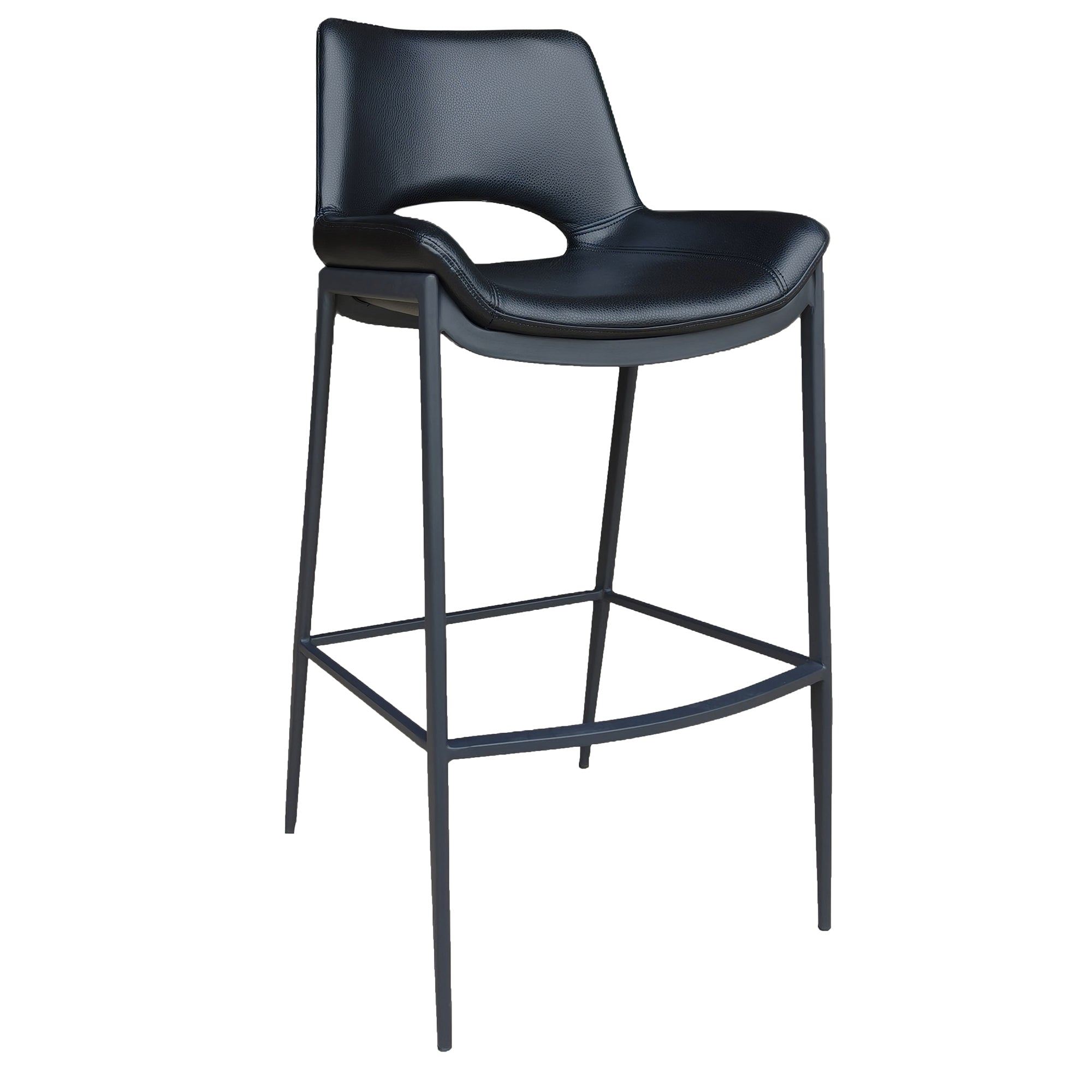 ICONA-30" BAR STOOL-BLACK - BLACK