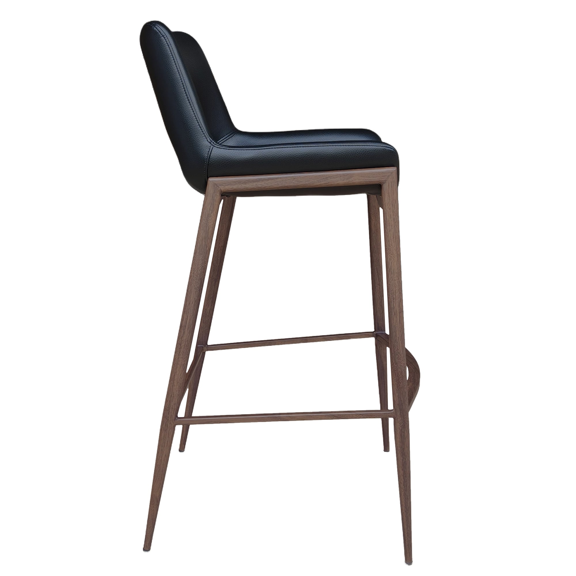 ICONA-30" BAR STOOL-BLACK - WALNUT