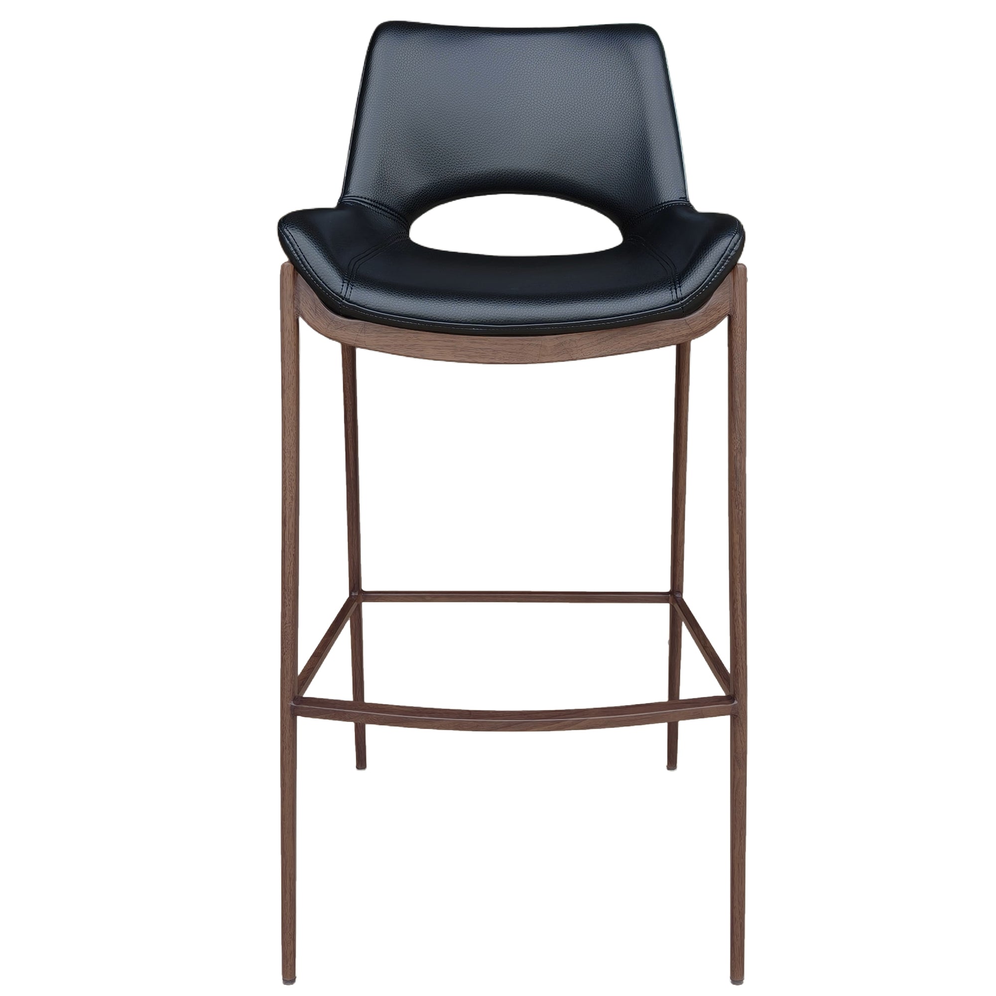 ICONA-30" BAR STOOL-BLACK - WALNUT