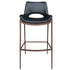 ICONA-30" BAR STOOL-BLACK - WALNUT