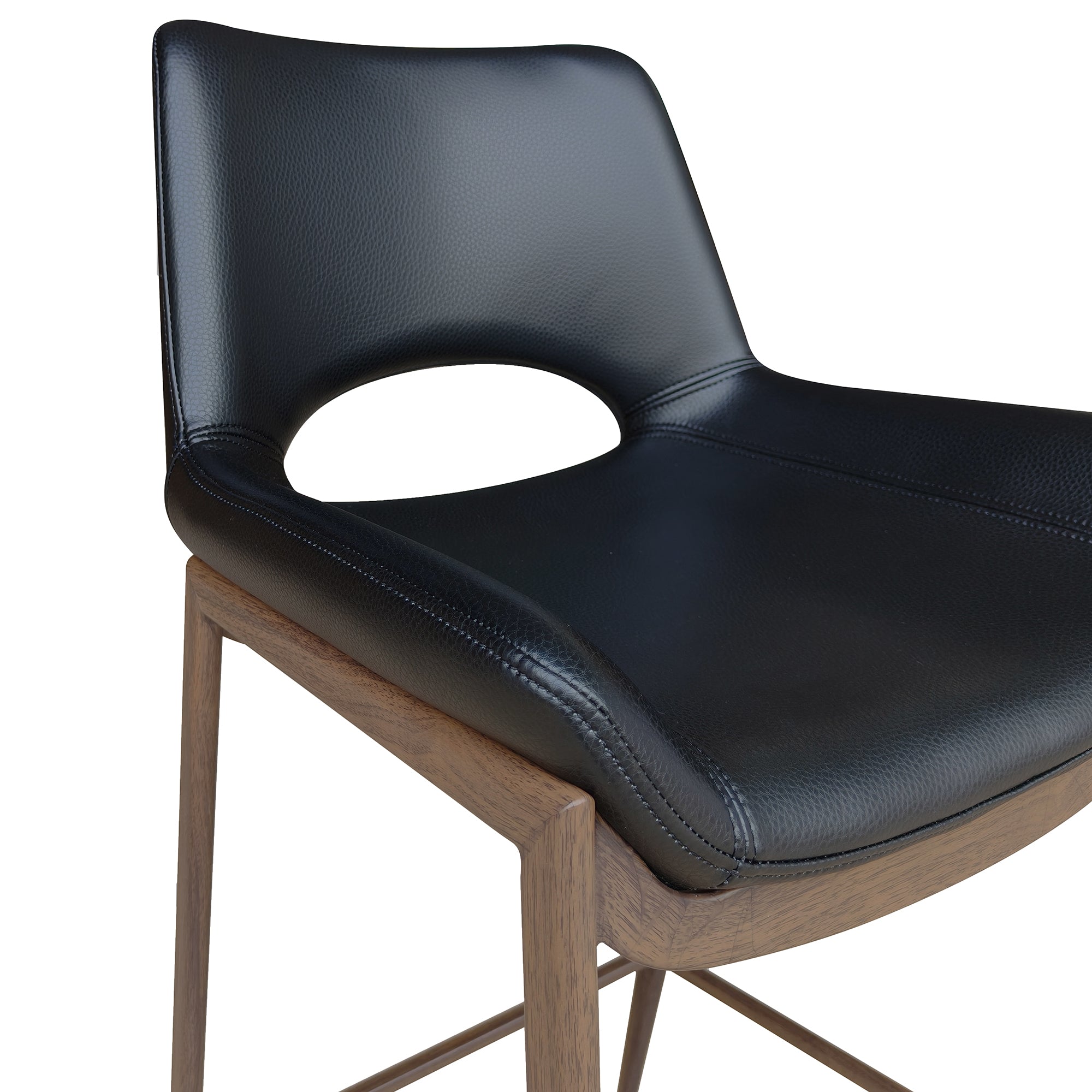 ICONA-30" BAR STOOL-BLACK - WALNUT