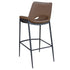 ICONA-30" BAR STOOL-SADDLE - BLACK