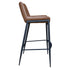 ICONA-30" BAR STOOL-SADDLE - BLACK