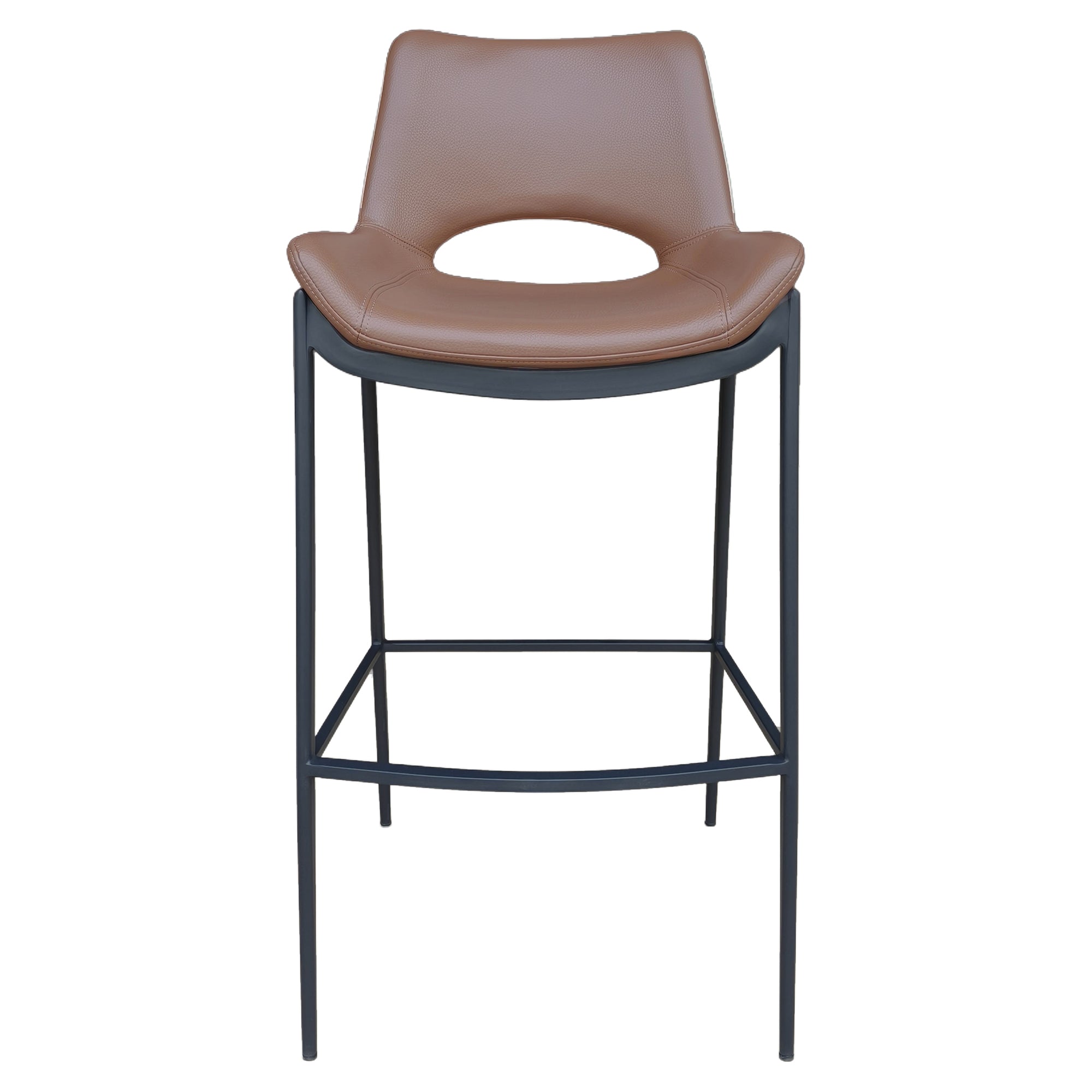 ICONA-30" BAR STOOL-SADDLE - BLACK