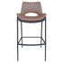 ICONA-30" BAR STOOL-SADDLE - BLACK