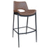 ICONA-30" BAR STOOL-SADDLE - BLACK