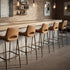 ICONA-30" BAR STOOL-SADDLE - WALNUT