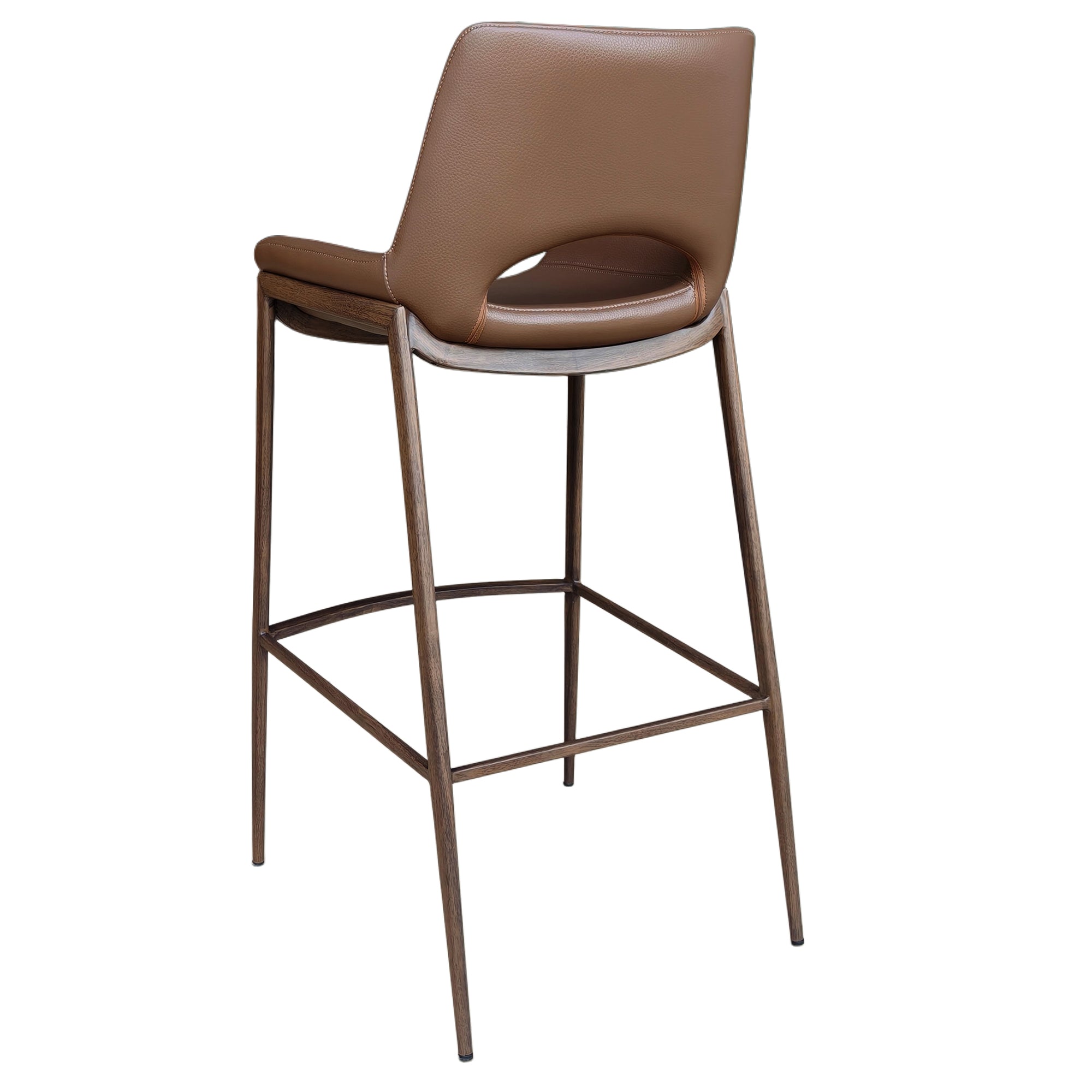 ICONA-30" BAR STOOL-SADDLE - WALNUT