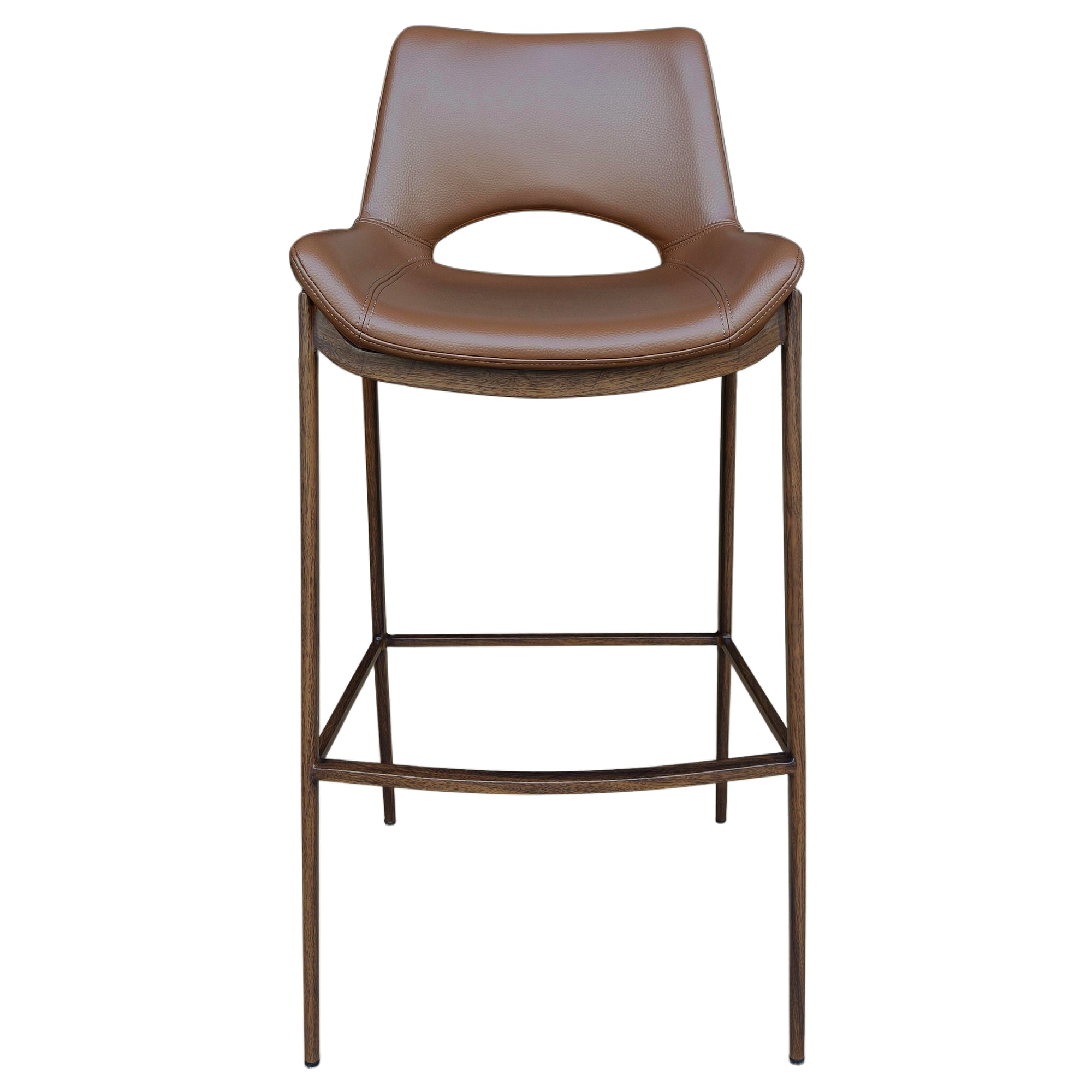 ICONA-30" BAR STOOL-SADDLE - WALNUT