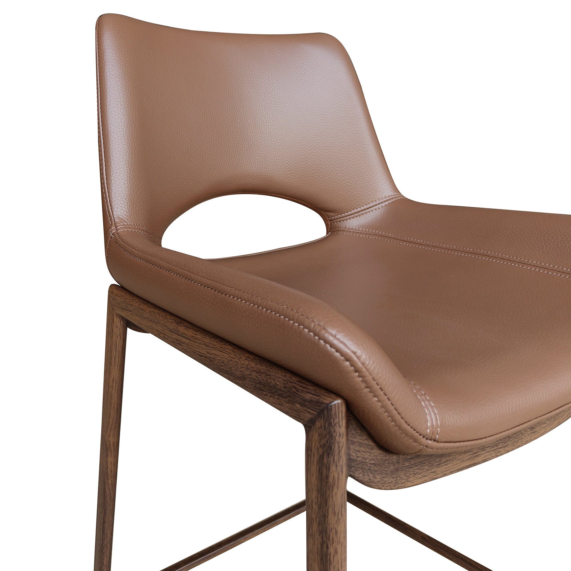 ICONA-30" BAR STOOL-SADDLE - WALNUT