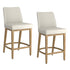 JACE-26'' COUNTER STOOL FABRIC-BEIGE NATURAL  2 Pcs