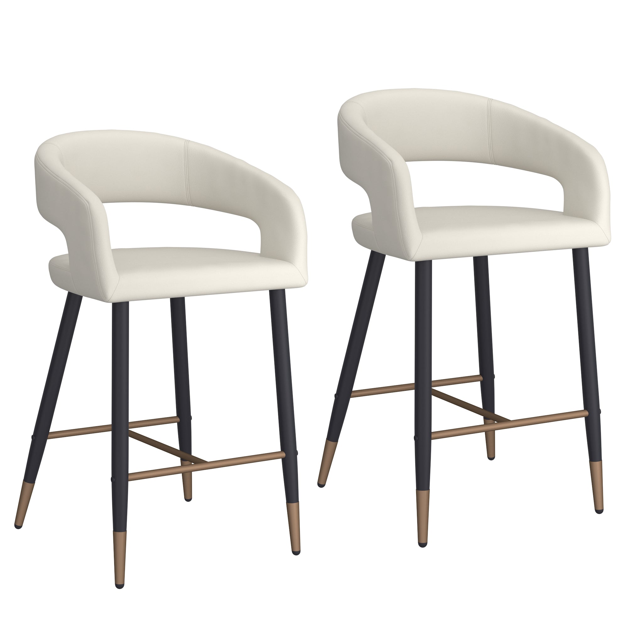 CRIMSON-26'' COUNTER STOOL-BEIGE 2 Pcs