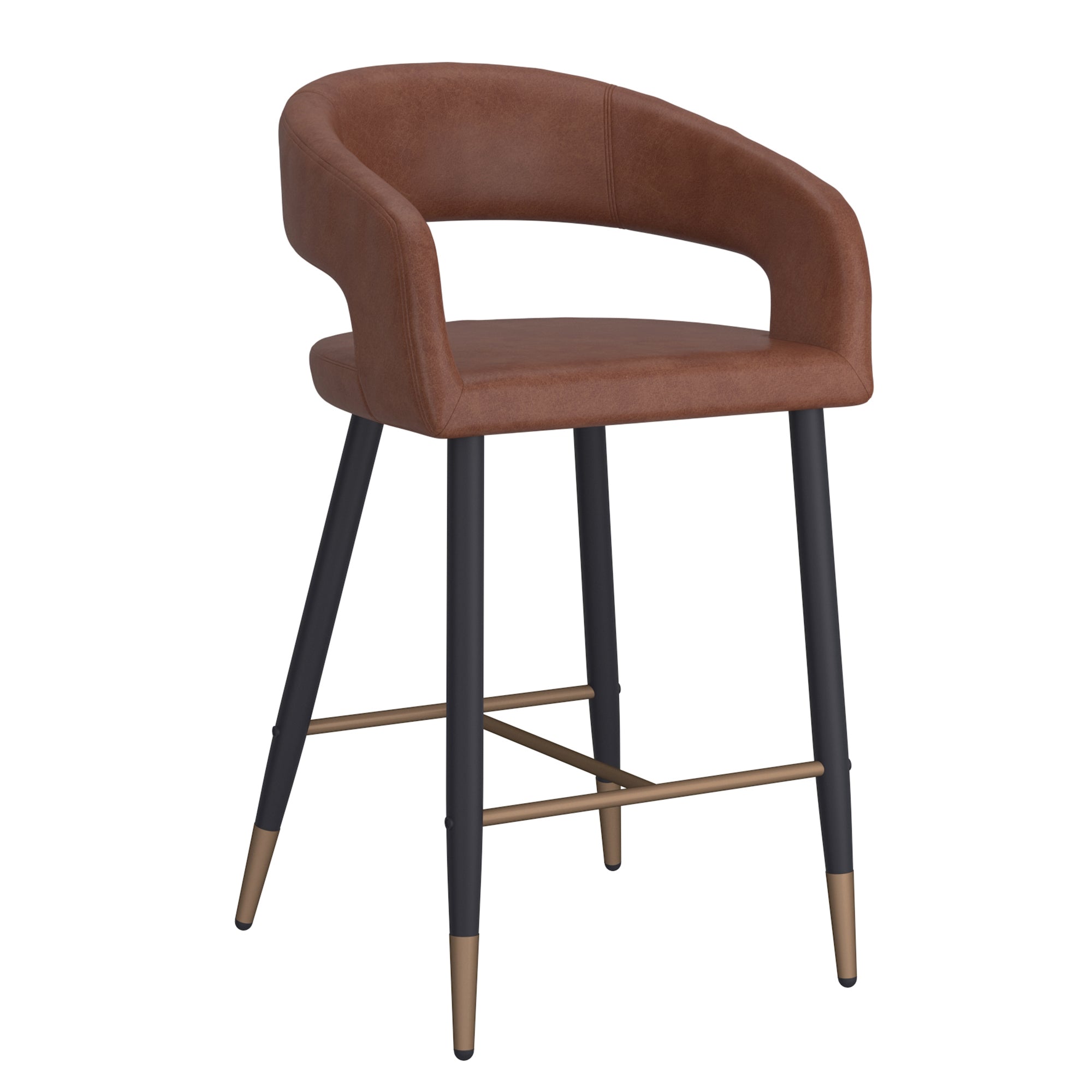 CRIMSON-26'' COUNTER STOOL-SADDLE 2 Pcs