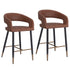 CRIMSON-26'' COUNTER STOOL-SADDLE 2 Pcs