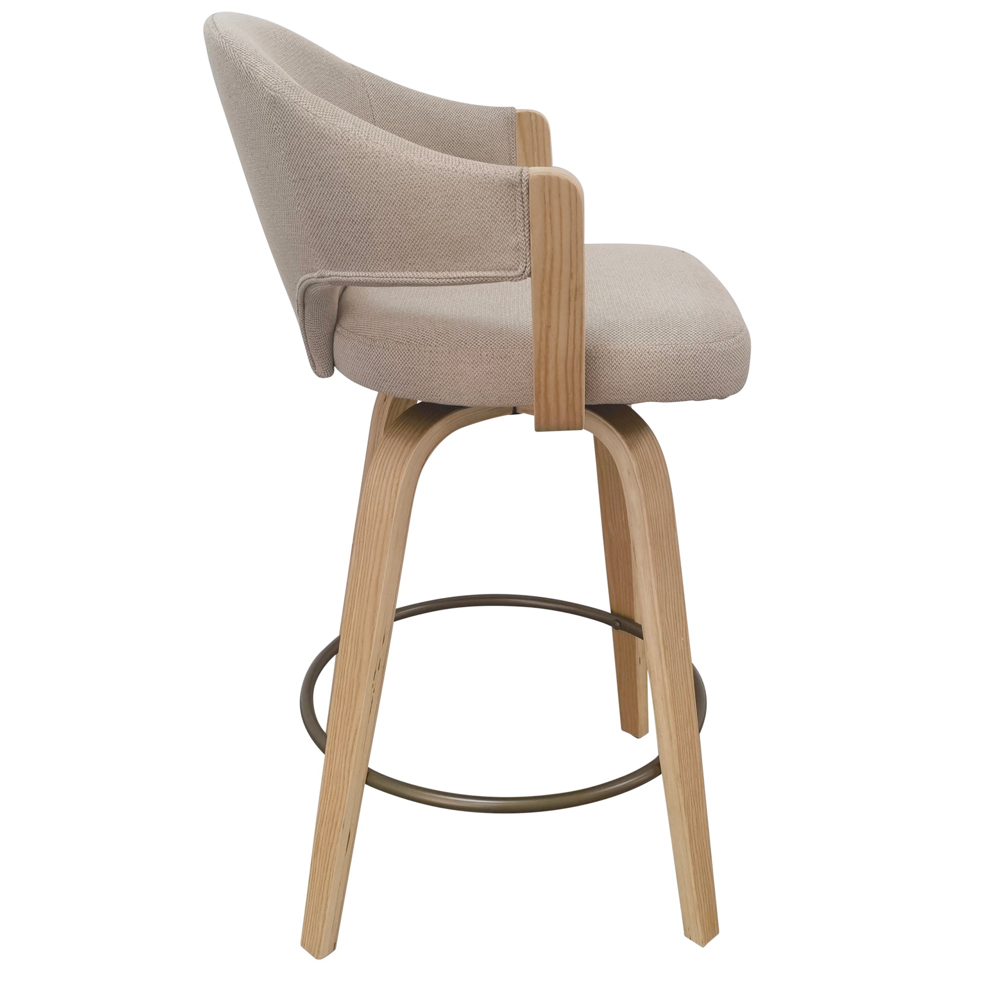 FREYA-26'' COUNTER STOOL-TOFFEE - NATURAL 2 Pcs