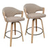 FREYA-26'' COUNTER STOOL-TOFFEE - NATURAL 2 Pcs