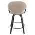 FREYA-26'' COUNTER STOOL-TOFFEE - WALNUT 2 Pcs