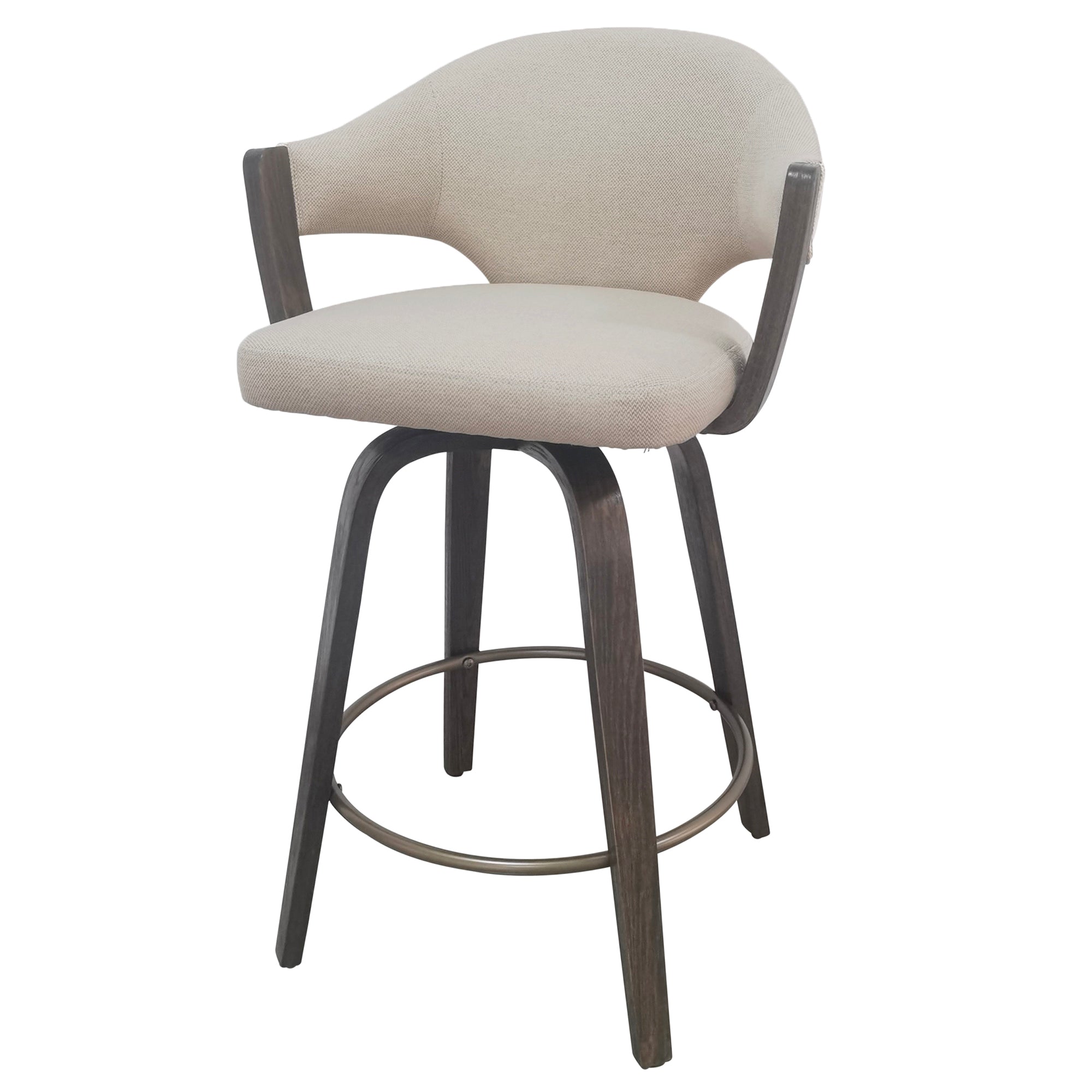 FREYA-26'' COUNTER STOOL-TOFFEE - WALNUT 2 Pcs