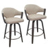 FREYA-26'' COUNTER STOOL-TOFFEE - WALNUT 2 Pcs