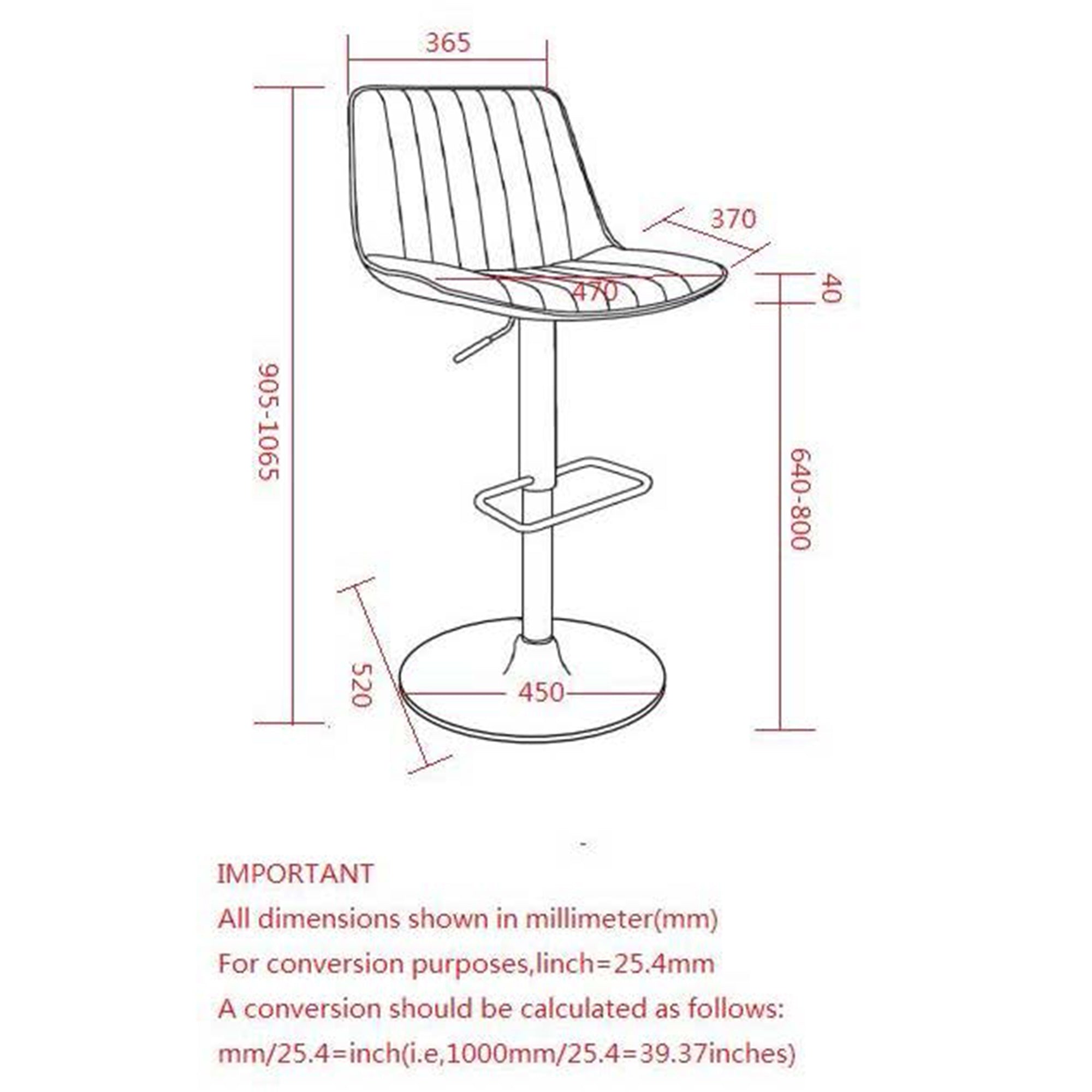 KOSI-AIR LIFT STOOL-BROWN 2 Pcs