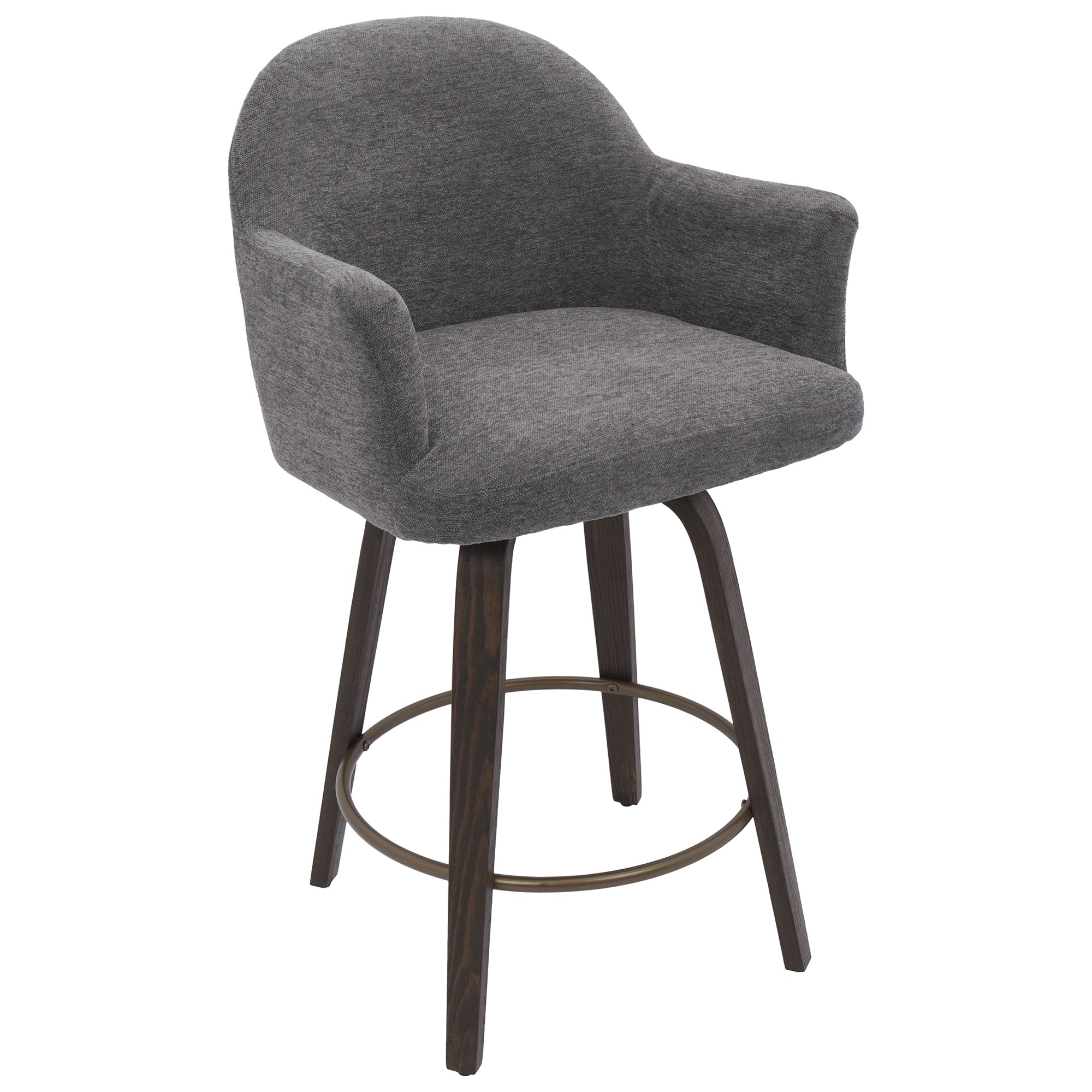 TORRA-26" COUNTER STOOL-WARM CHARCOAL 2 Pcs