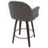 TORRA-26" COUNTER STOOL-WARM CHARCOAL 2 Pcs