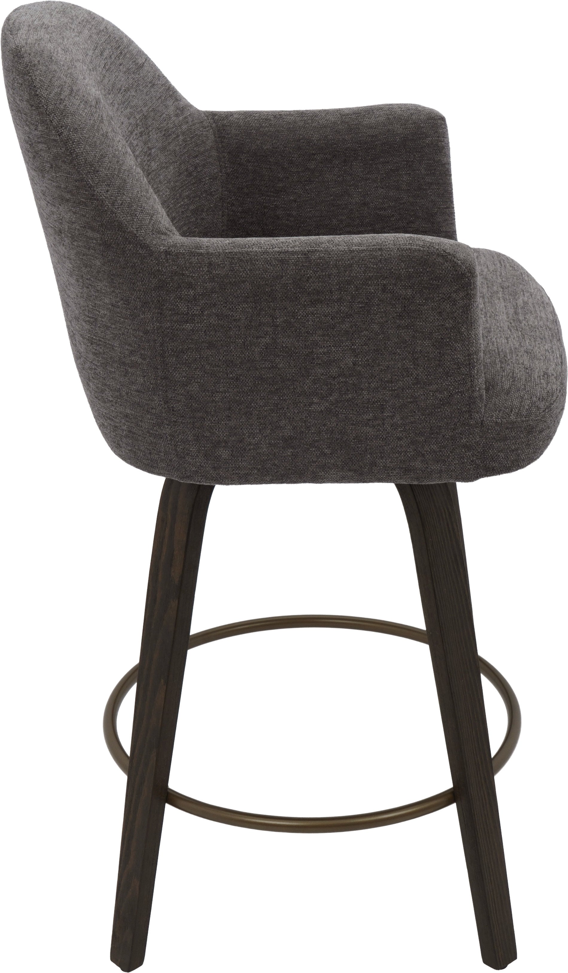 TORRA-26" COUNTER STOOL-WARM CHARCOAL 2 Pcs