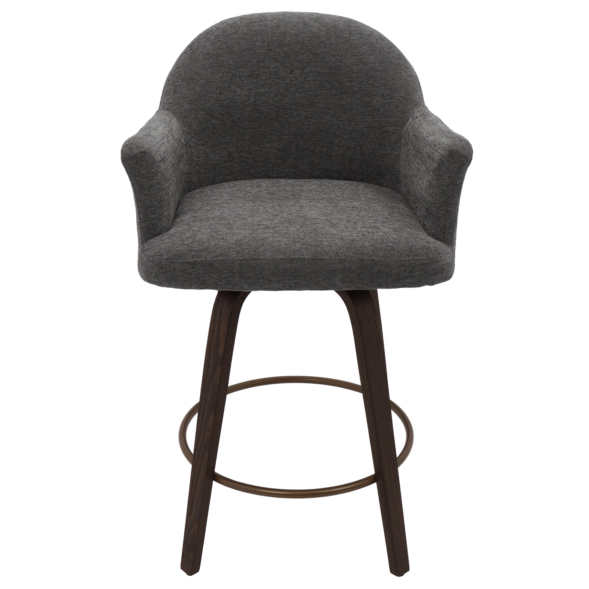 TORRA-26" COUNTER STOOL-WARM CHARCOAL 2 Pcs