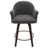 TORRA-26" COUNTER STOOL-WARM CHARCOAL 2 Pcs