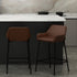 BAILY-26'' COUNTER STOOL-BROWN FAUX LEATHER  2 Pcs