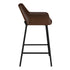 BAILY-26'' COUNTER STOOL-BROWN FAUX LEATHER  2 Pcs