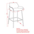 BAILY-26'' COUNTER STOOL-BROWN FAUX LEATHER  2 Pcs