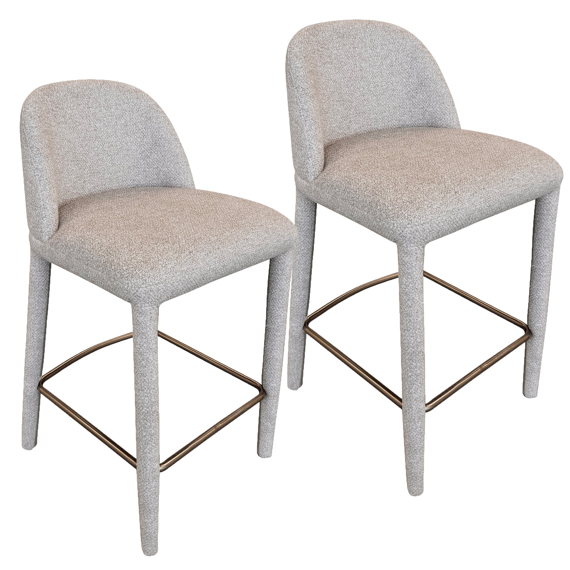 KIARA-26'' COUNTER STOOL-BEIGE 2 Pcs