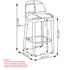 KIARA-26'' COUNTER STOOL-BROWN 2 Pcs