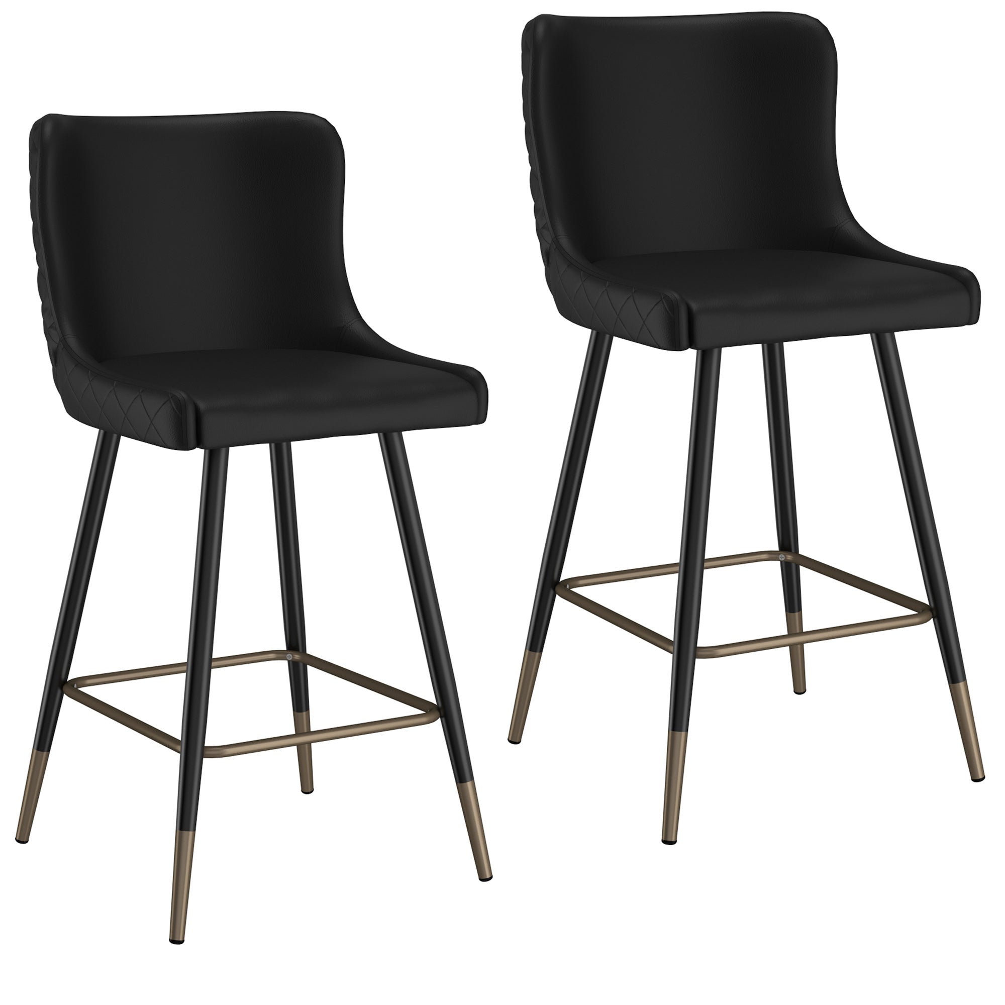 XANDER-26'' COUNTER STOOL-BLACK 2 Pcs