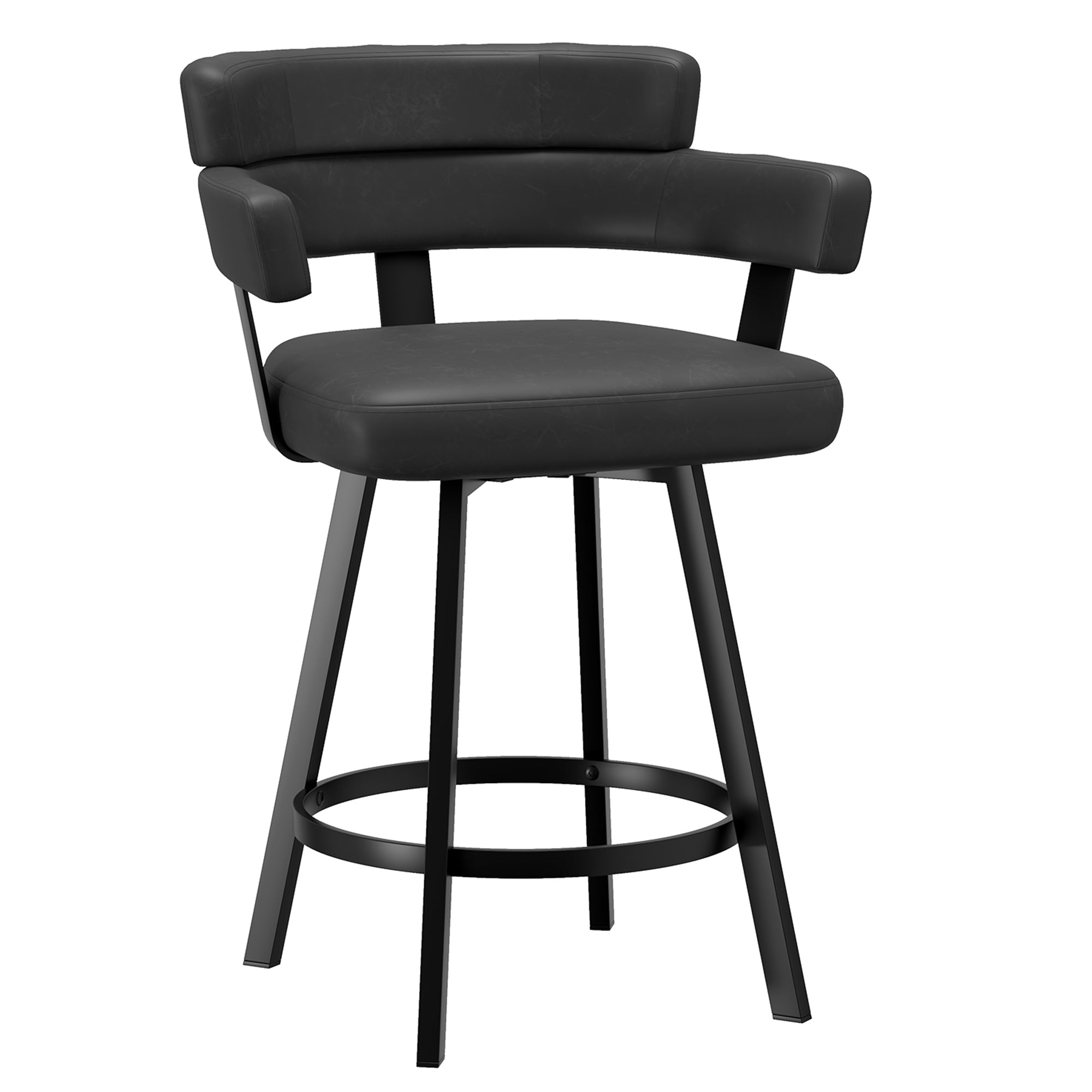 OBERON-26" COUNTER STOOL-CHARCOAL 2 Pcs