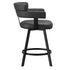 OBERON-26" COUNTER STOOL-CHARCOAL 2 Pcs