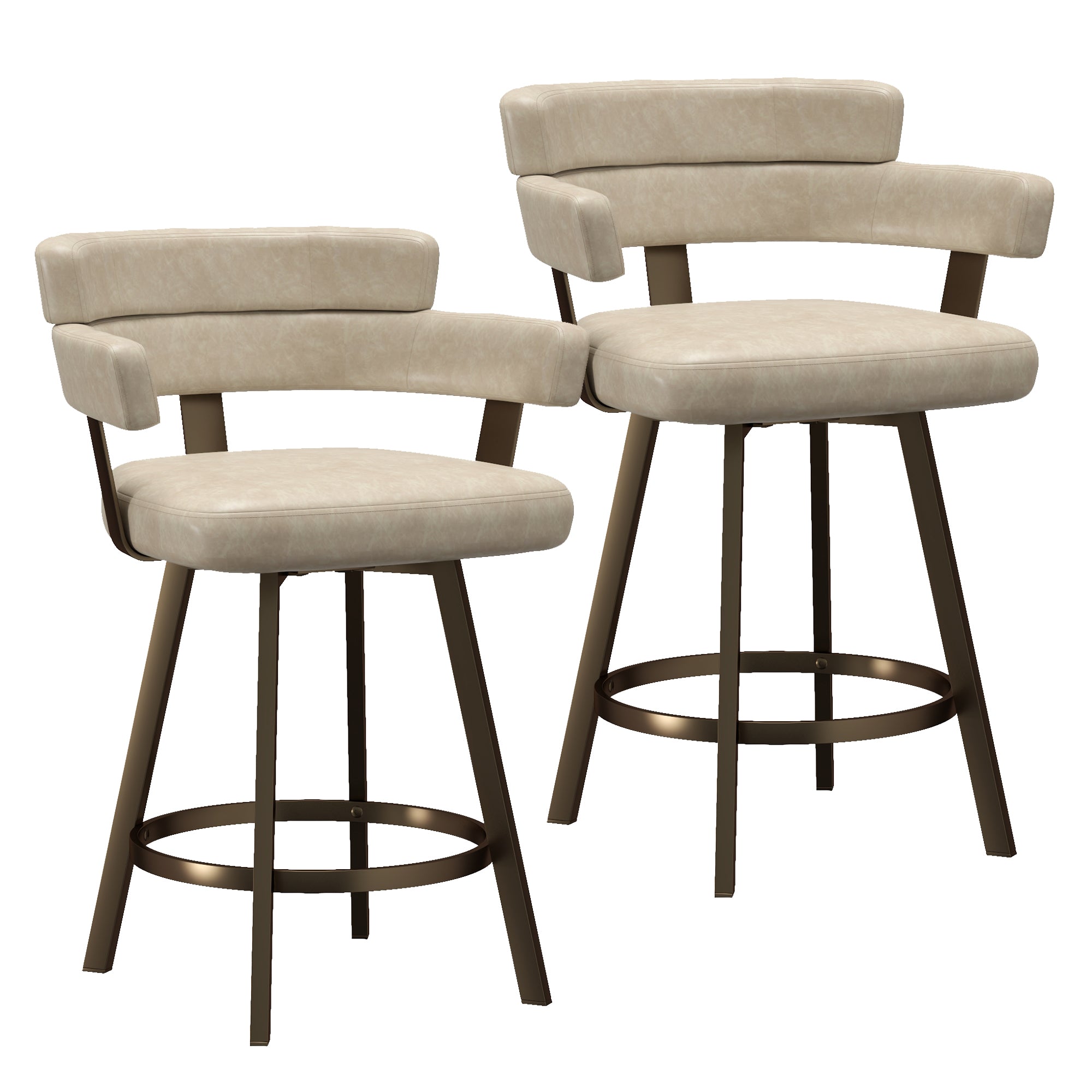 OBERON-26" COUNTER STOOL-IVORY 2 Pcs