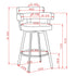 OBERON-26" COUNTER STOOL-IVORY 2 Pcs
