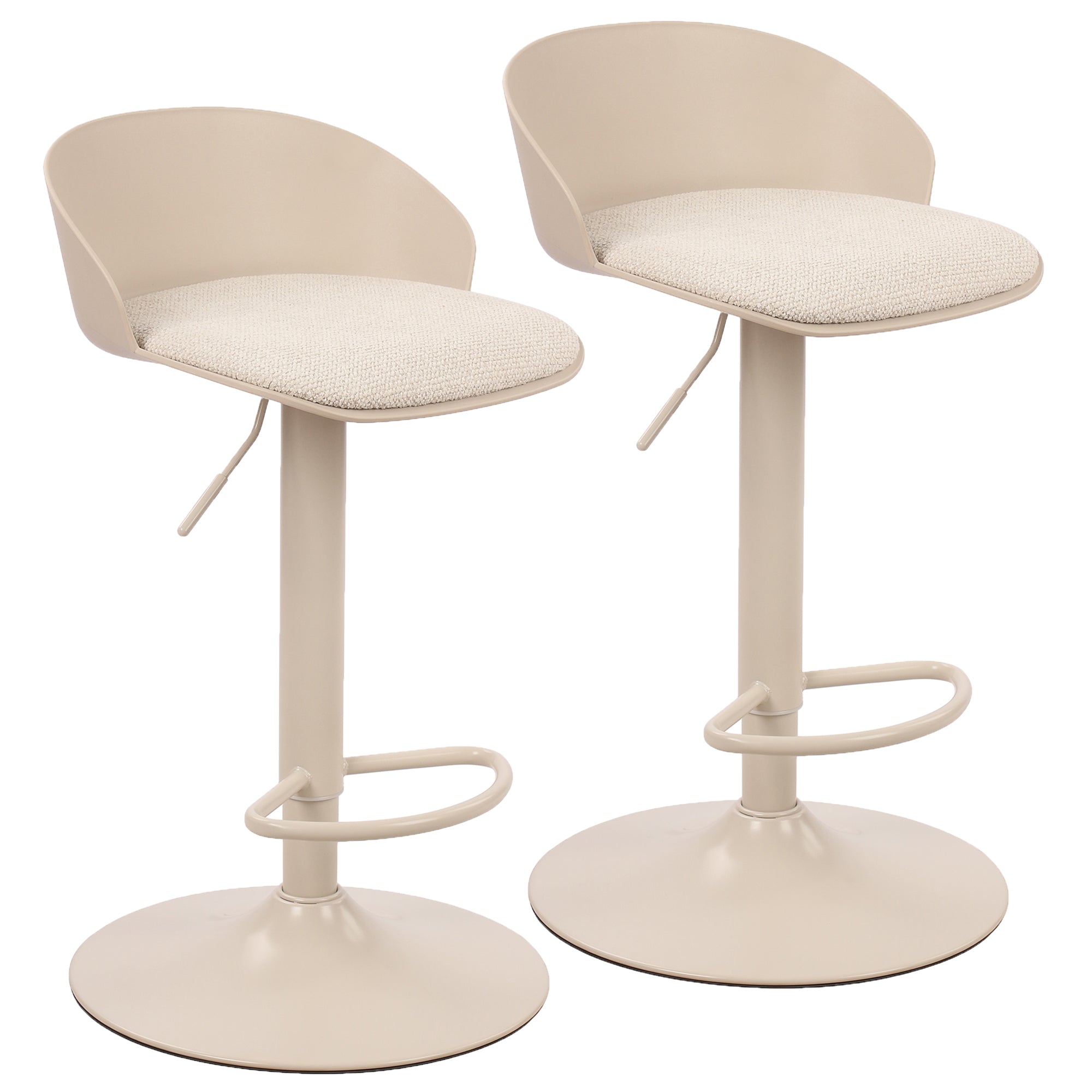 MABEL-AIR LIFT STOOL-BEIGE 2 Pcs