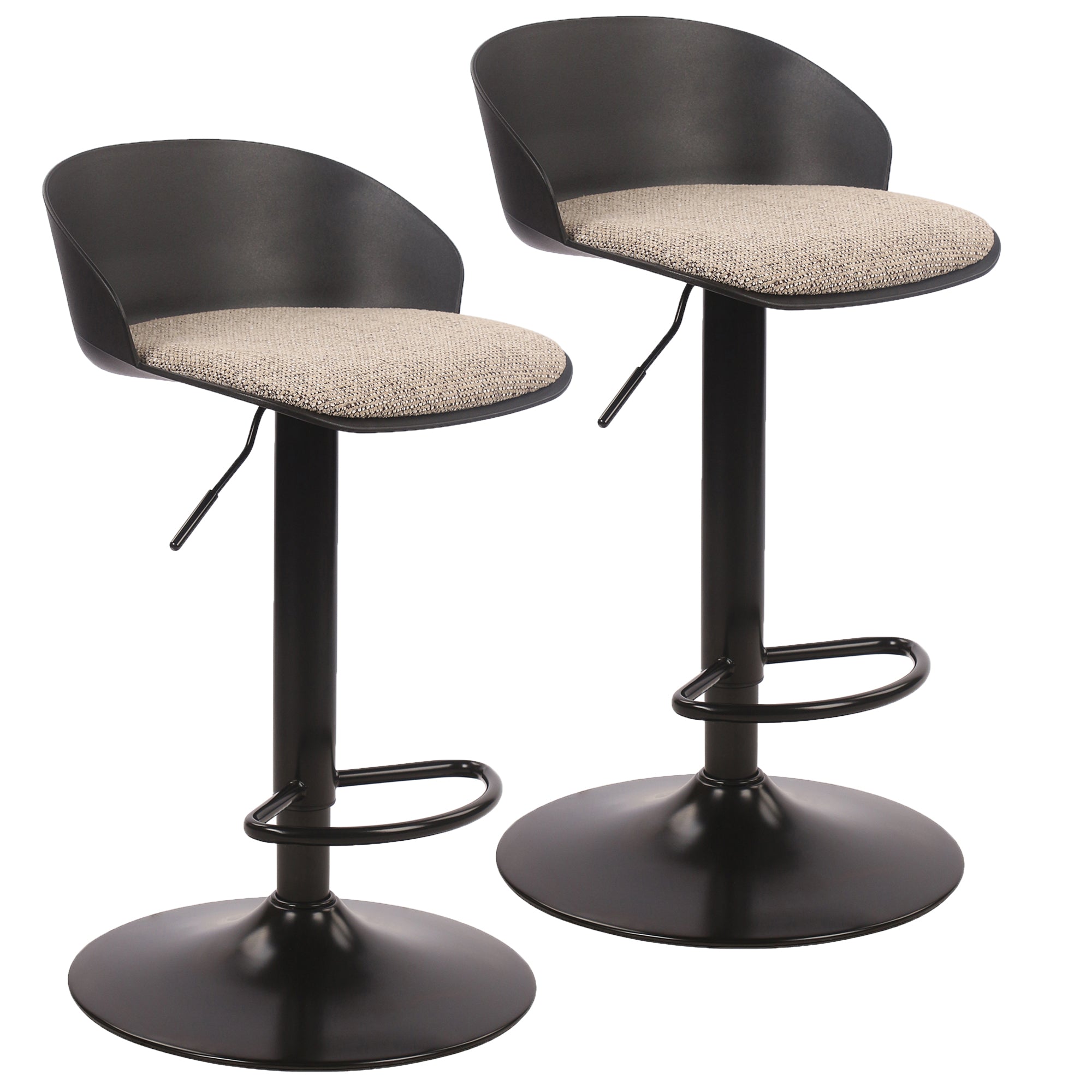 MABEL-AIR LIFT STOOL-BLACK 2 Pcs