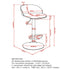 MABEL-AIR LIFT STOOL-BLACK 2 Pcs