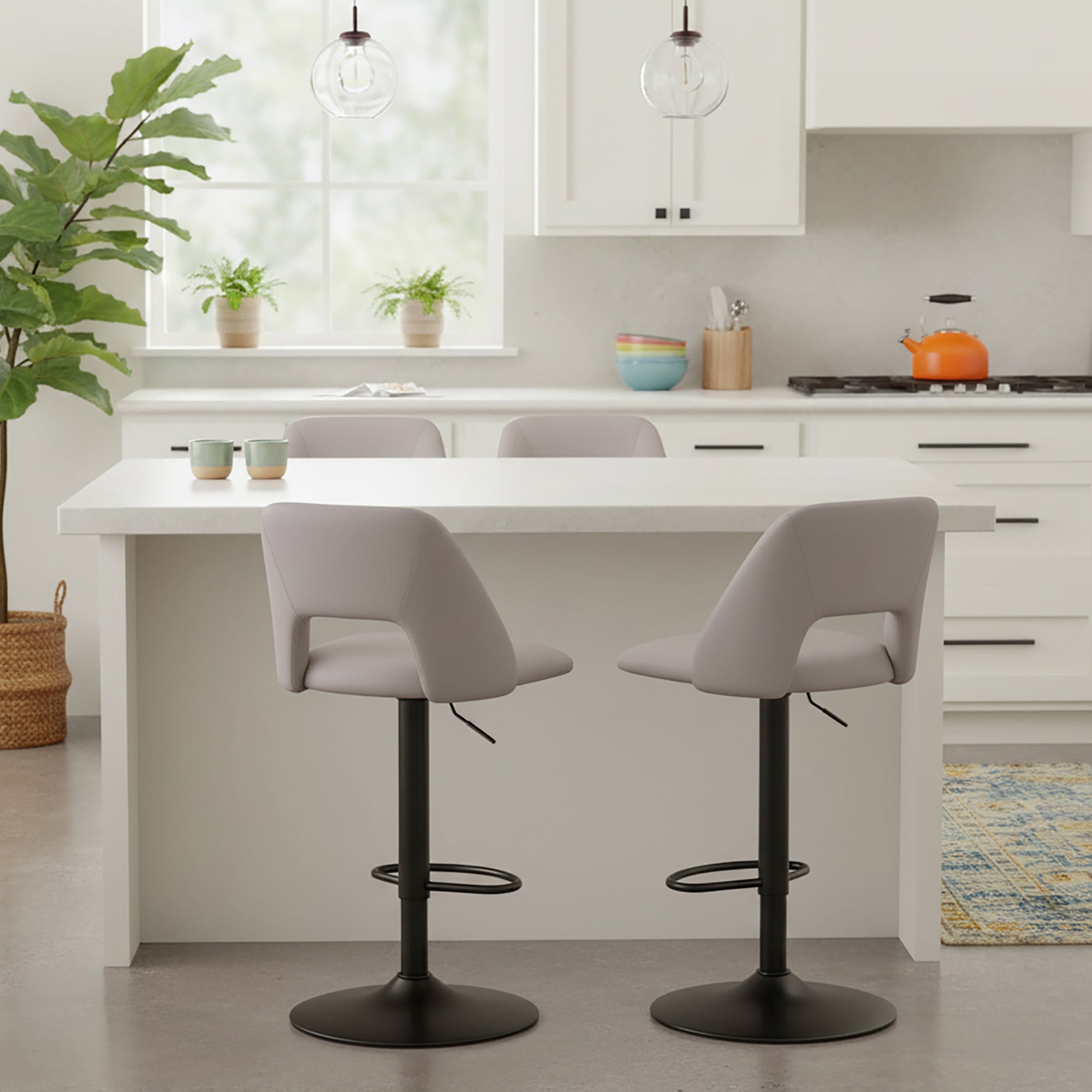 ADLER-AIR LIFT STOOL-BEIGE 2 Pcs
