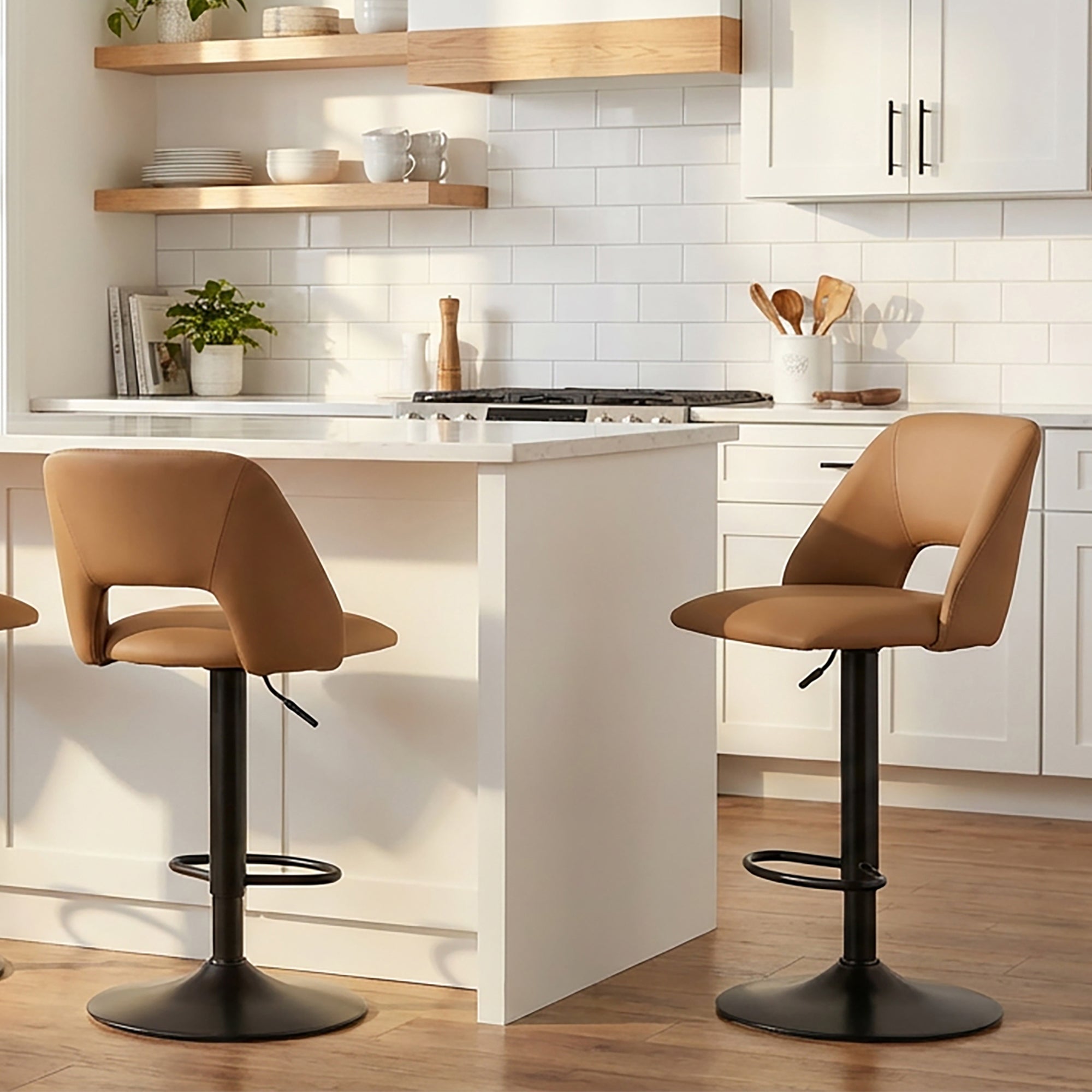 ADLER-AIR LIFT STOOL-TAN 2 Pcs