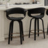 HOLT-26" COUNTER STOOL-BLACK - WALNUT 2 Pcs