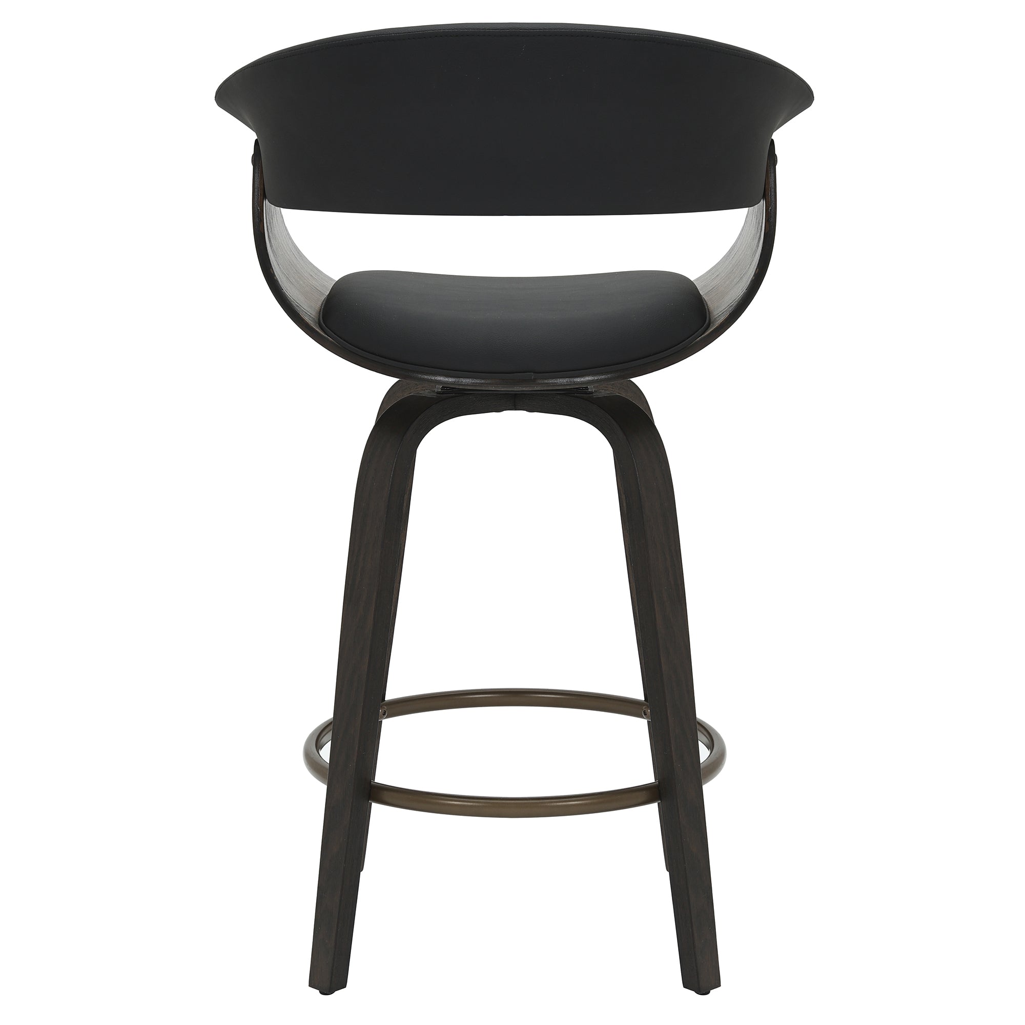 HOLT-26" COUNTER STOOL-BLACK - WALNUT 2 Pcs