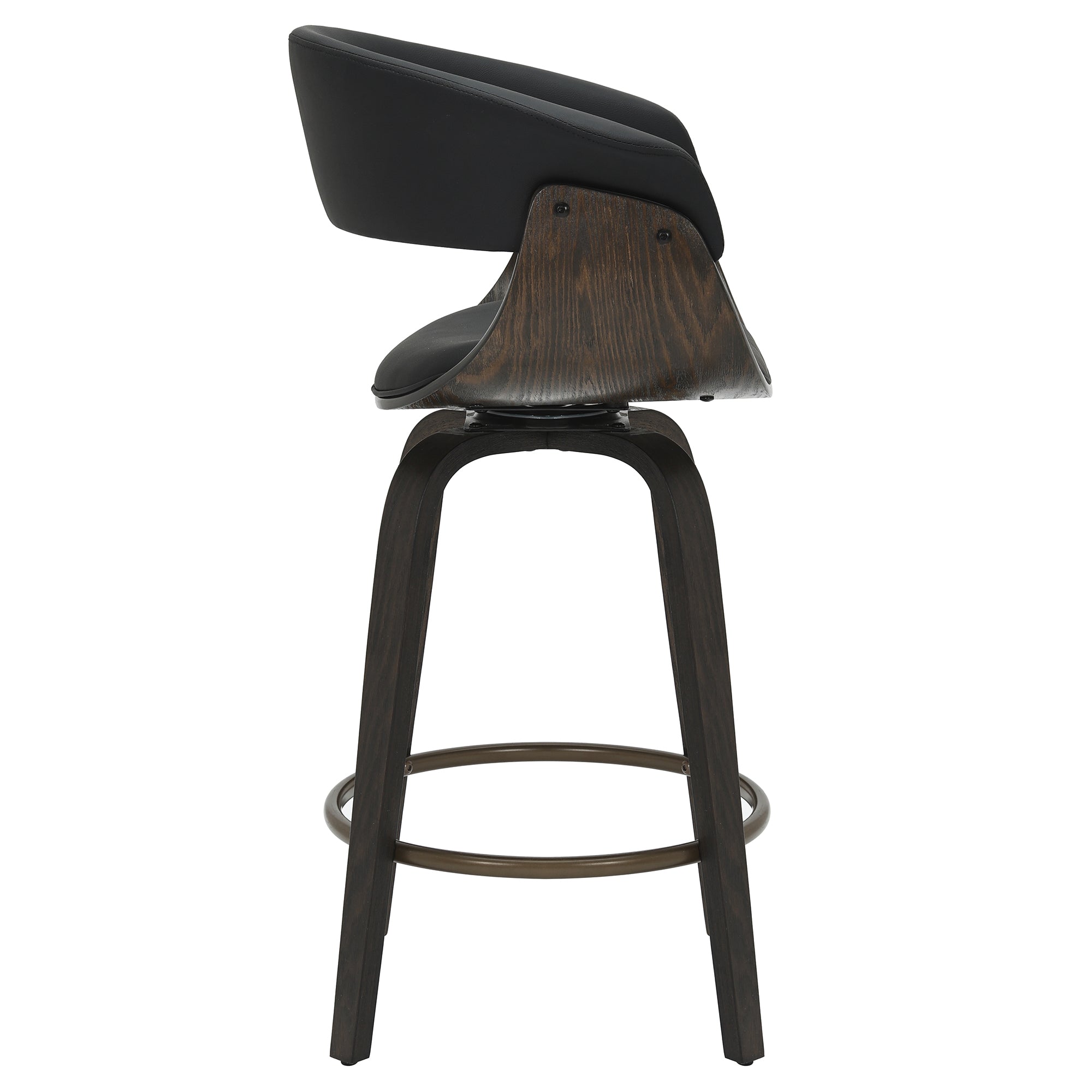 HOLT-26" COUNTER STOOL-BLACK - WALNUT 2 Pcs