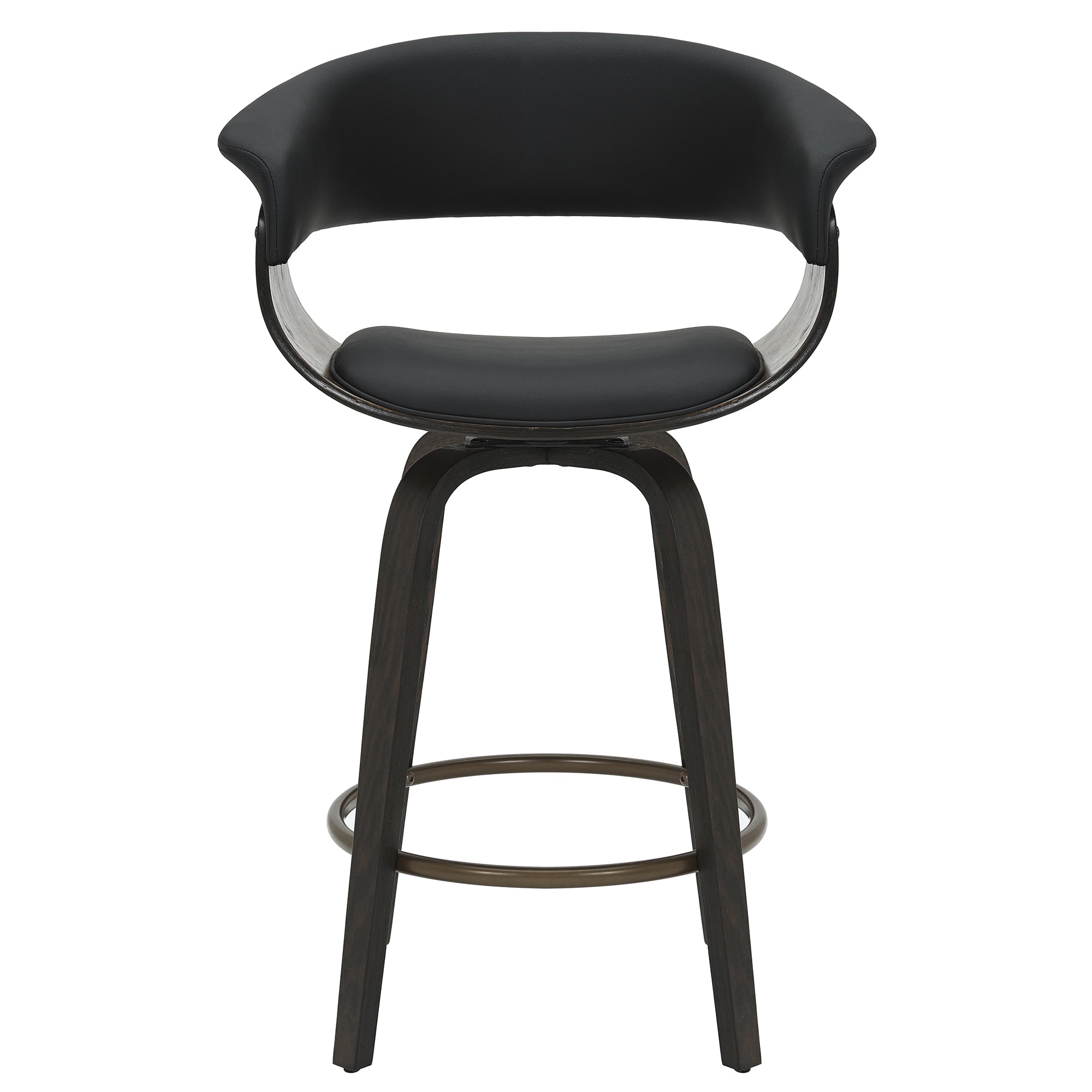 HOLT-26" COUNTER STOOL-BLACK - WALNUT 2 Pcs